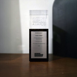 2025 Silver Addy trophy for packaging